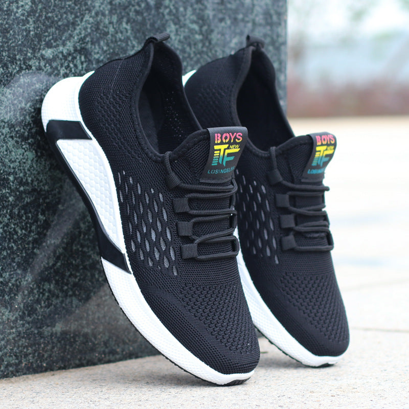 Men’s Breathable Mesh Running Shoes with Non-Slip Sole
