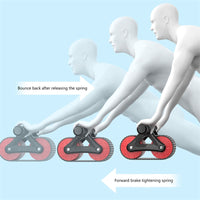 Double Ab Wheel with Automatic Rebound for Core Training