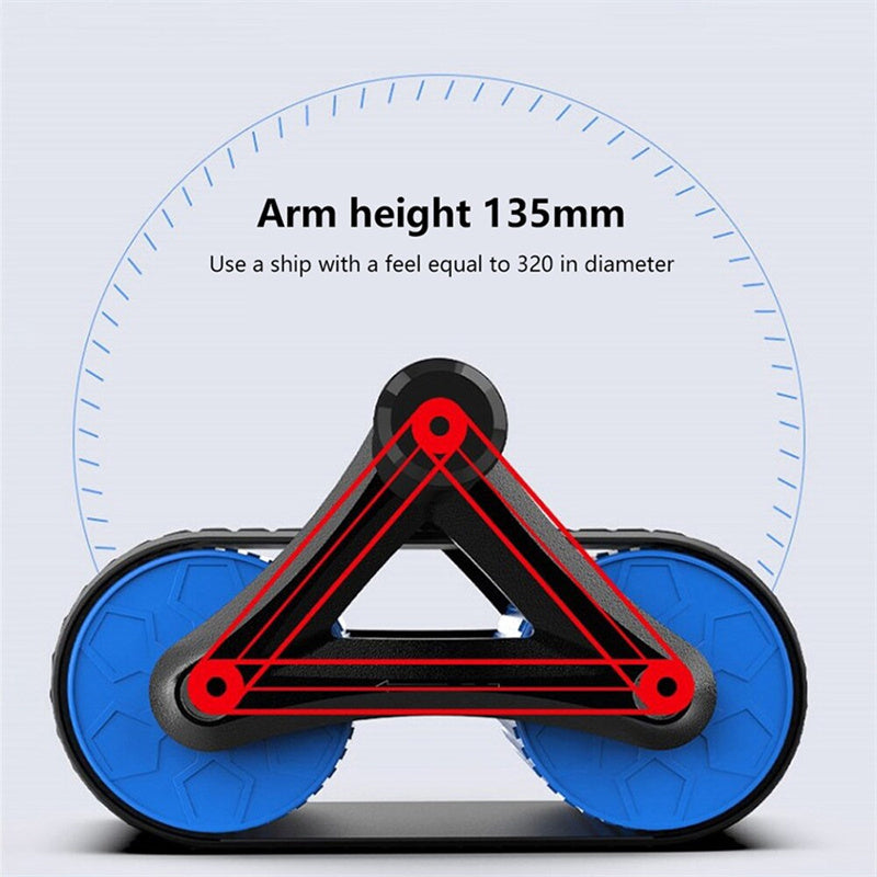 Double Ab Wheel with Automatic Rebound for Core Training