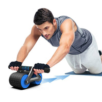 Double Ab Wheel with Automatic Rebound for Core Training