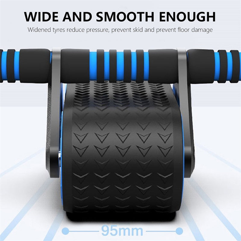 Double Ab Wheel with Automatic Rebound for Core Training