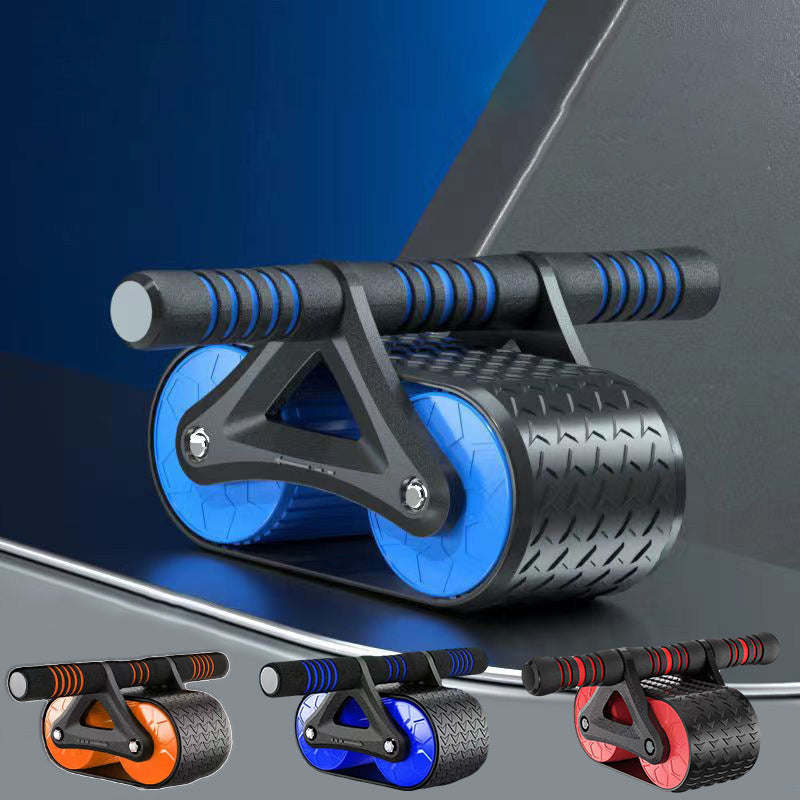 Double Ab Wheel with Automatic Rebound for Core Training