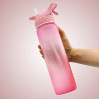 Sports Water Bottle with Straw & Bounce Cover