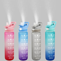 Sports Water Bottle with Straw & Bounce Cover